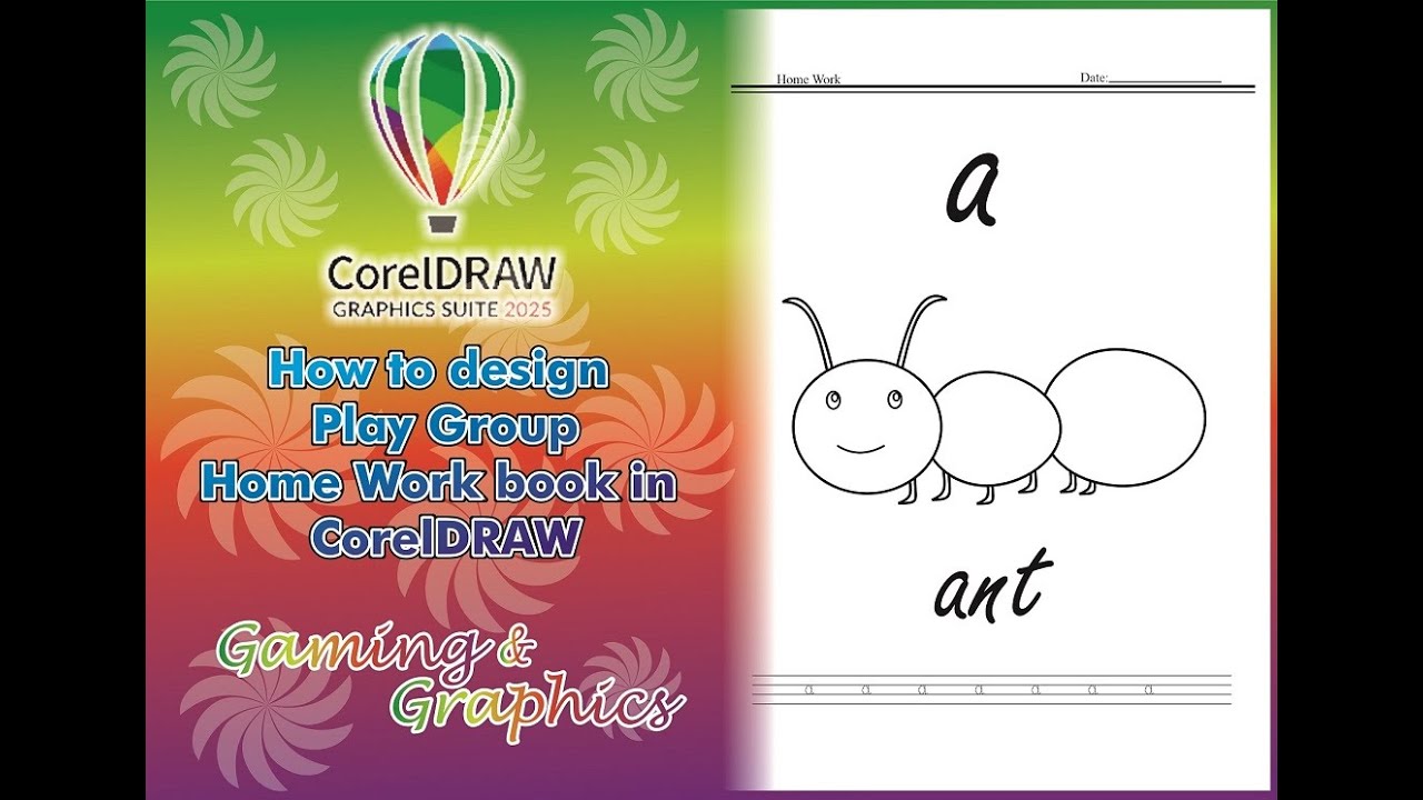 How to design Play Group Book in CorelDRAW 2025 I Coreldesign, logos