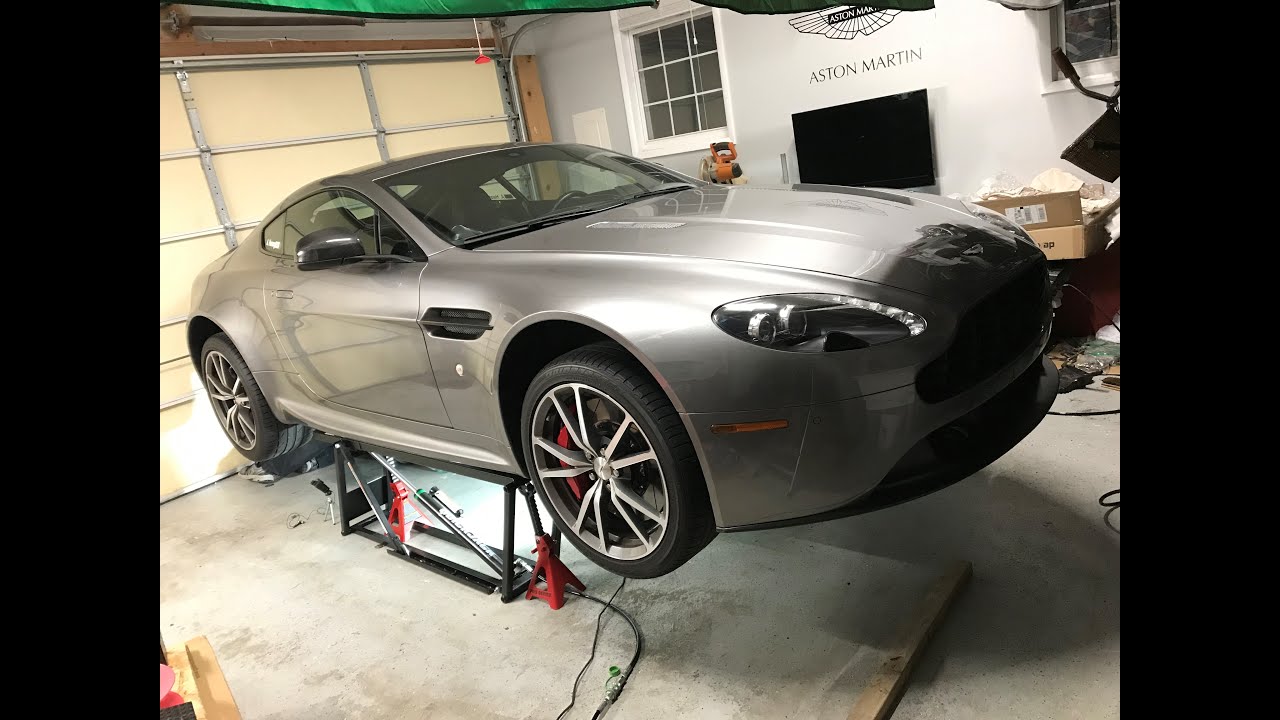 2013 Aston Martin V8 Vantage X-Pipe Install and Cold Start
