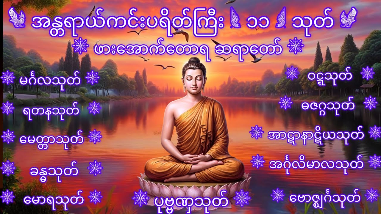 အန္တရာယ်ကင်းပရိတ်ကြီး(၁၁)သုတ် (ဖားအောက်တောရ ဆရာတော်)
