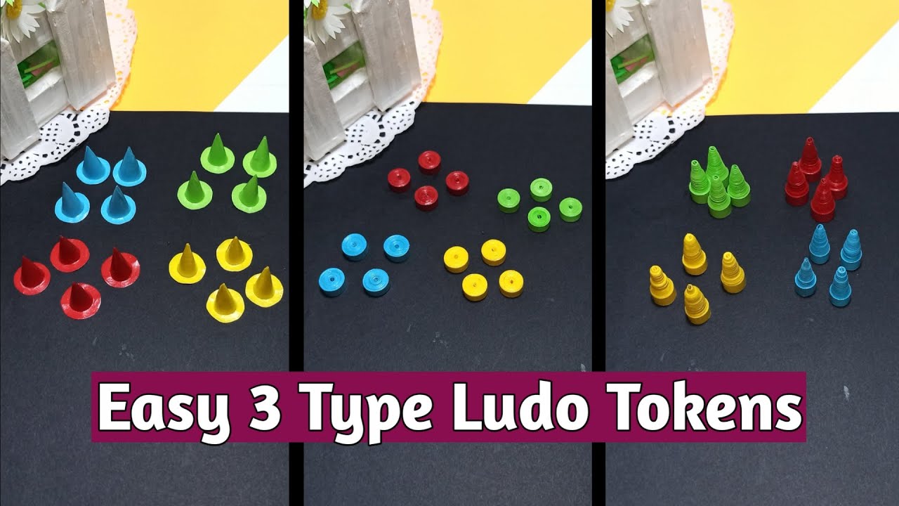 How To Make Ludo Tokens / DIY Easy 3 Types Ludo Tokens
