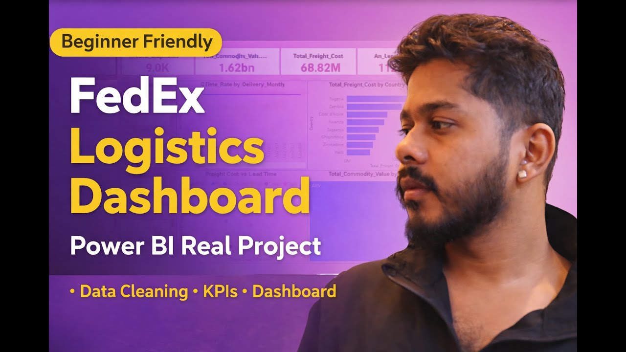 FedEx Logistics Performance Analysis Dashboard in Power BI | End-to-End Real Project