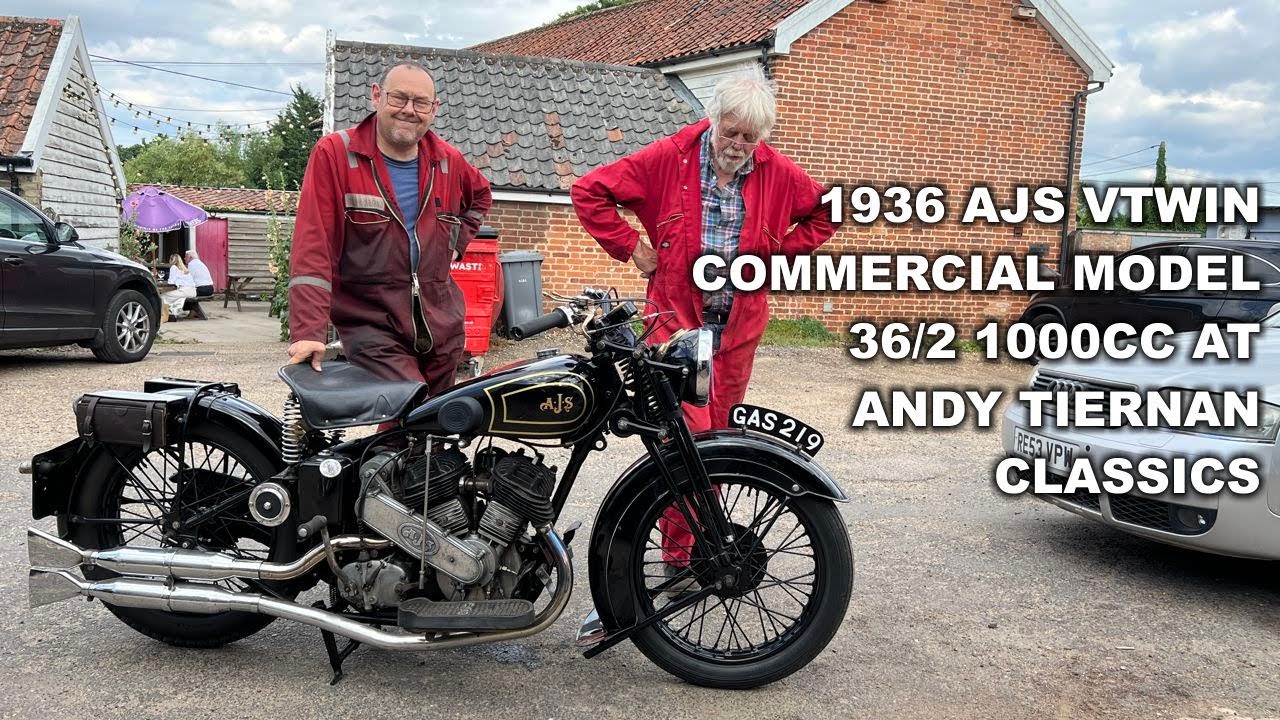 1936 AJS V Twin Model 36/2 1000cc на выставке Andy Tiernan Classics #09269AJS