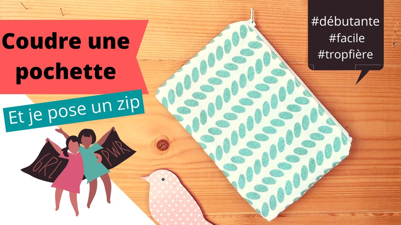 tuto couture pochette avec fermeture éclaire
