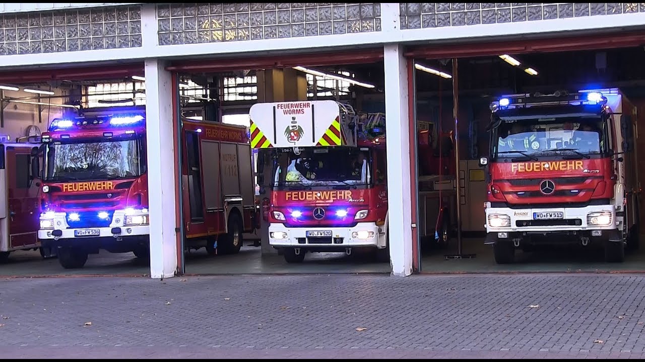 [Alarmgong & Durchsage] Löschzug und KdoW B-Dienst der Berufsfeuerwehr Worms