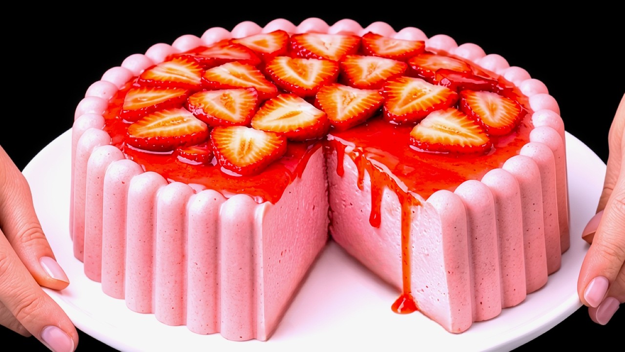 Just milk and strawberries! A real Italian dessert in 5 minutes! No baking required!