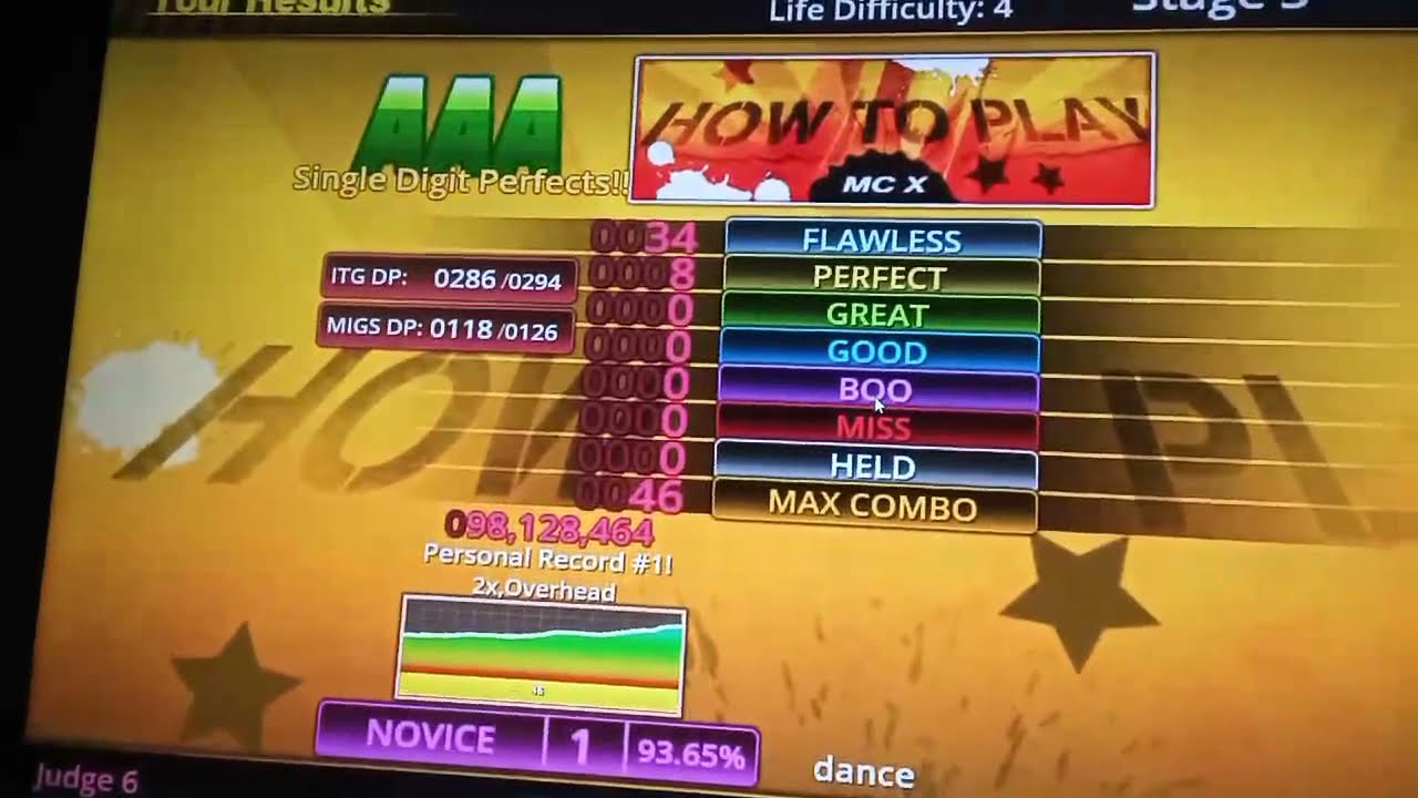 Trying to get my first perfect score in DDR