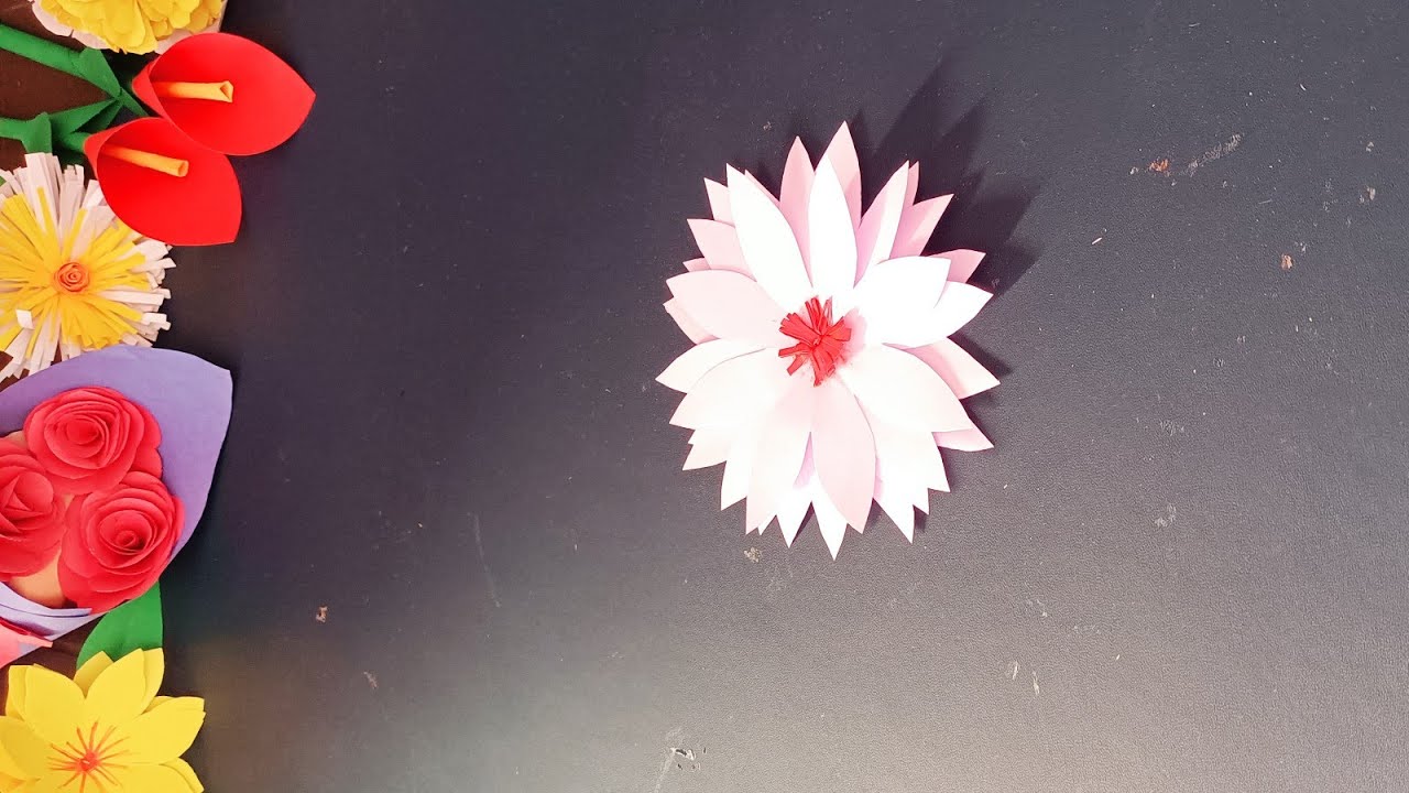 Paper flower decoration ideas 😄💡#live #livestream 