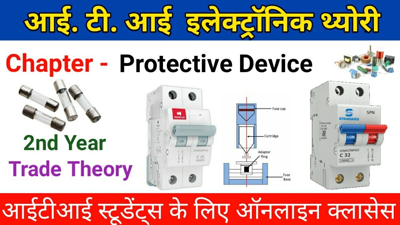 Electronics Theory ITI 2nd Year Live Class - Protective Device, MCB, ELCB, Fuse, Contactor !!