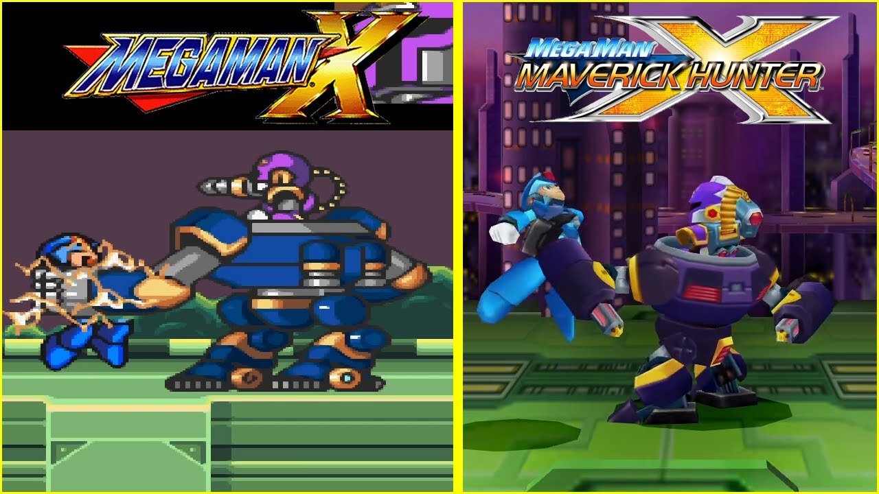 Mega Man X vs Maverick Hunter X Comparison | Vile Fight 1
