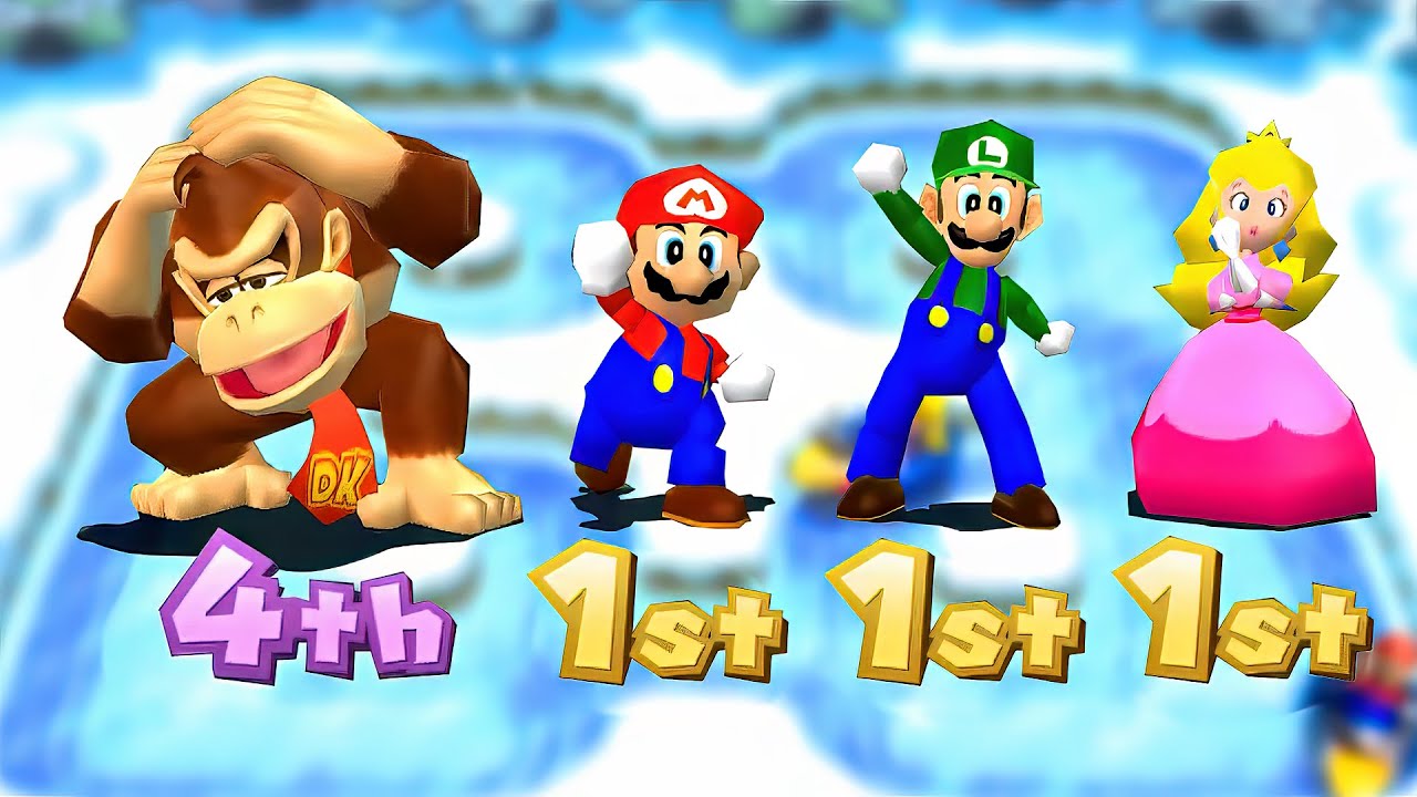 【マリオパーティシリーズ N64 】マリオキャラクターとの対戦でのドンキーコングの敗北最強CPUプロ