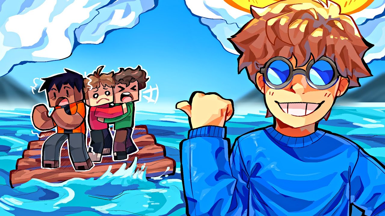 joguei 200 jogadores no OCEANO mas NINGUEM pode tocar na &Aacute;GUA!!!