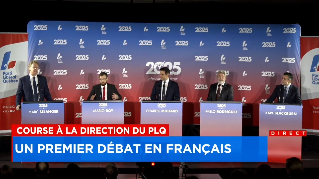 Course &agrave; la direction du PLQ: un premier d&eacute;bat en fran&ccedil;ais