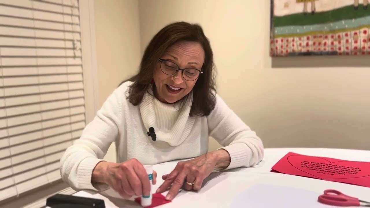Instructions on how to prepare a paper heart for the Torn and Restored Heart Illusion
