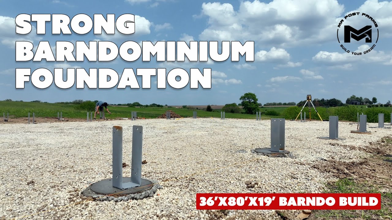 Strong BARNDOMINIUM FOUNDATION Bracket | 36'x80'x19 Barndo Build | Ep2