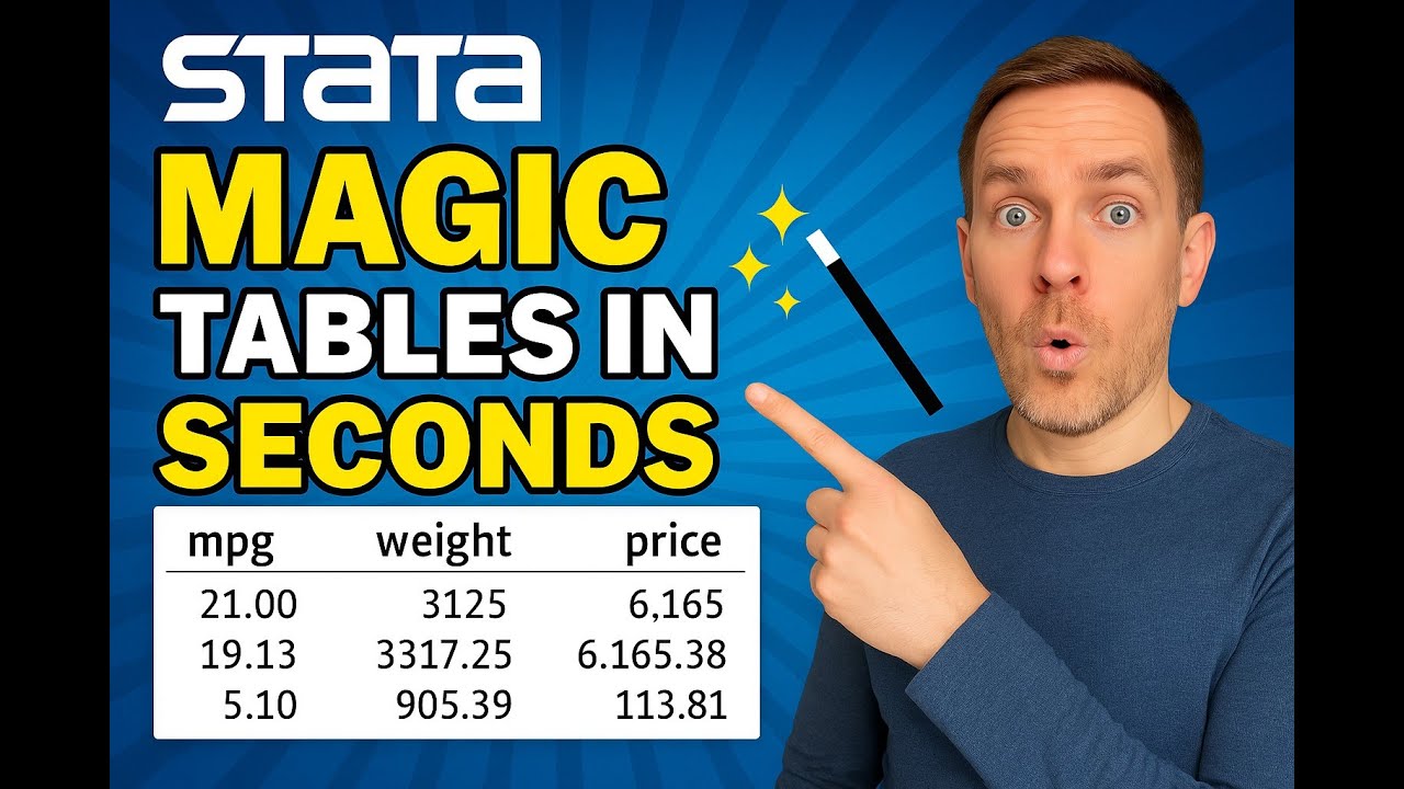 STATA Magic: Tables in Seconds