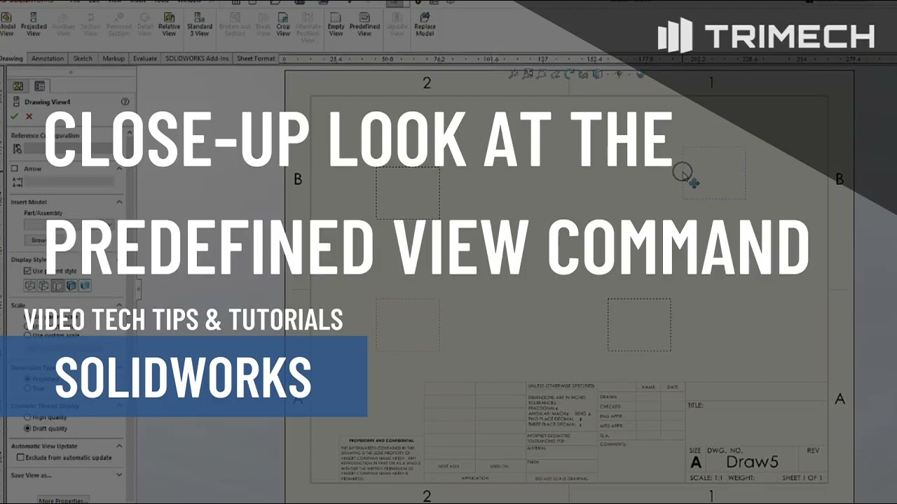 Close-up Look at the Predefined View Command in SOLIDWORKS