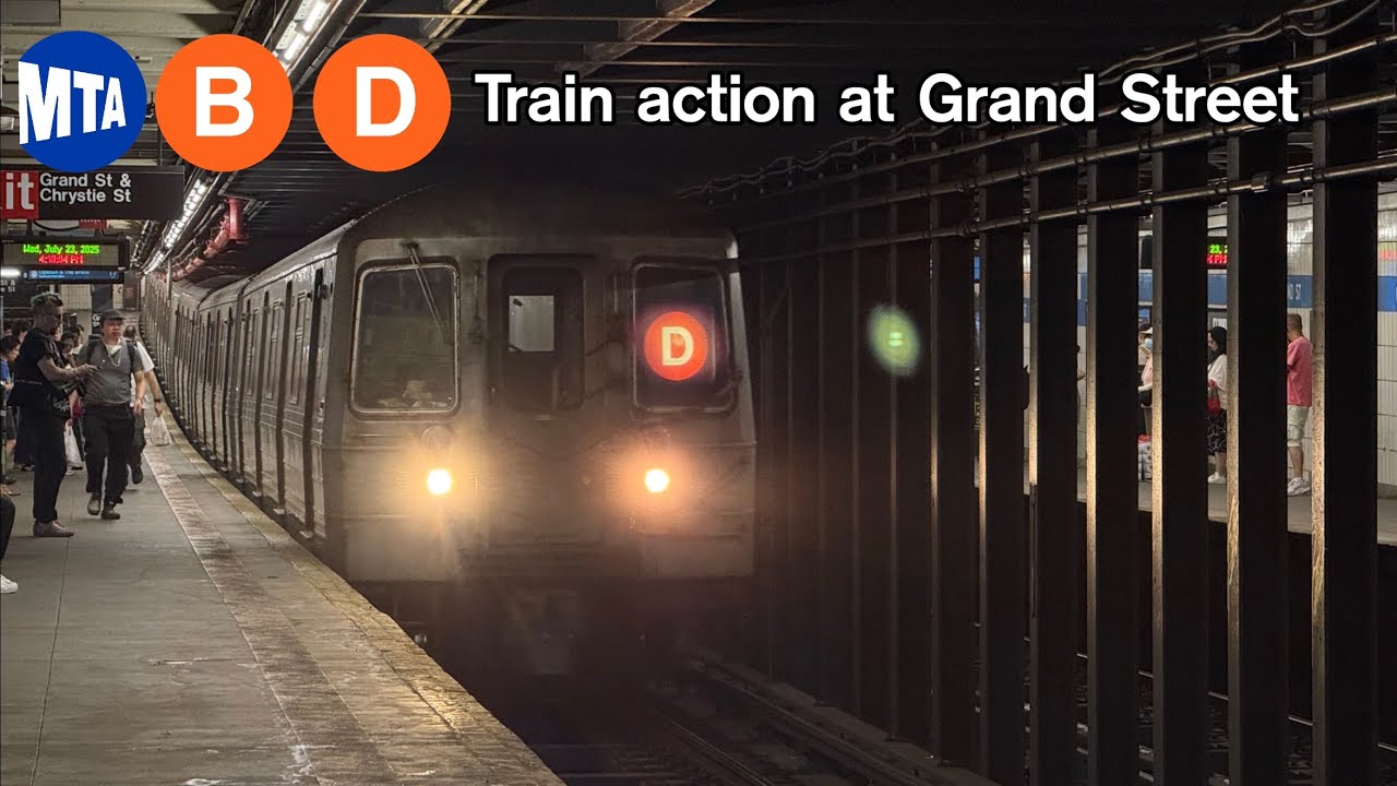 ⁴ᴷ⁶⁰ MTA B & D Train Action at Grand Street (Including R211A B train)