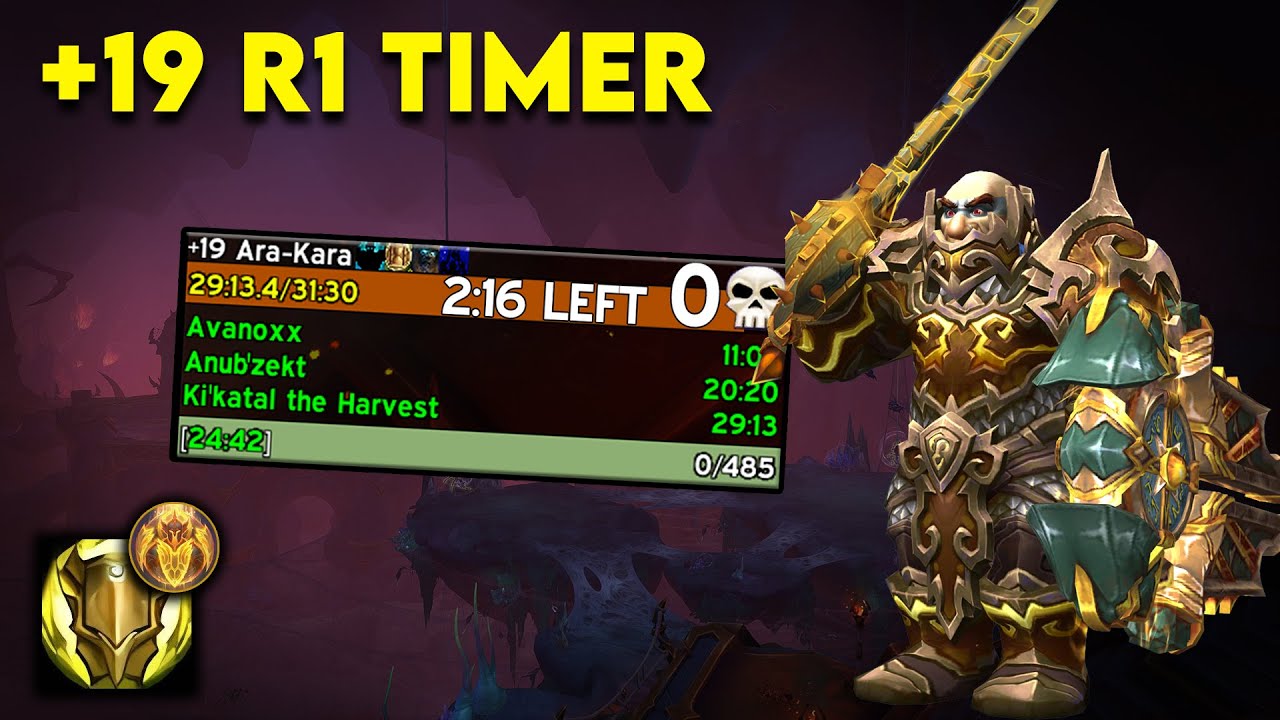 +19 Rank 1 Ara-Kara, City of Echoes | Prot Paladin PoV | The War Within 11.0.5 WoW