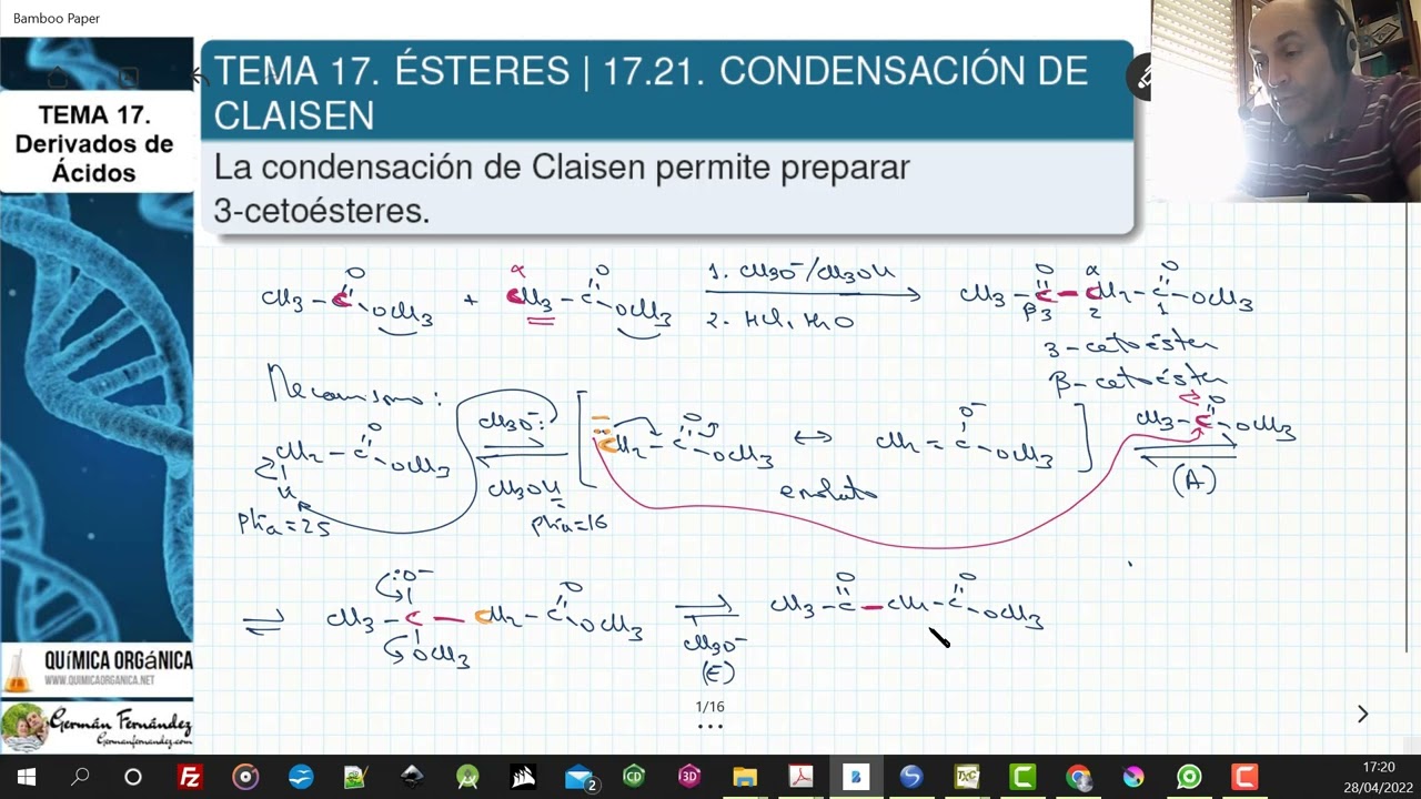 TEMA 17. ÉSTERES | 17.21. CONDENSACIÓN DE CLAISEN