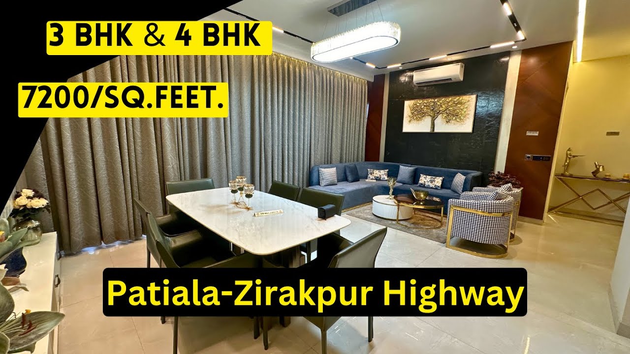 3+1 BHK 2247 Sq.feet. Ultra Luxury Flat in Zirakpur | Stilt + 17 Floors Hi-Rise Apartments for Sale