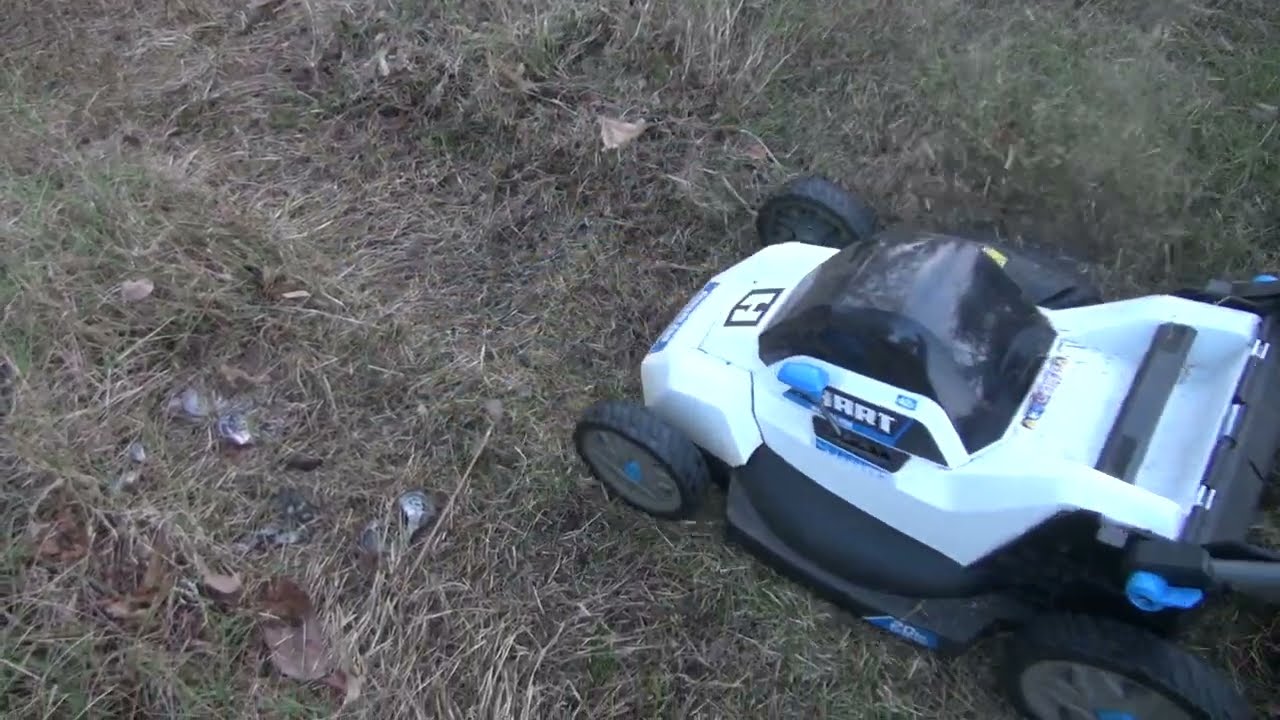 Hart 20 Inch 40 Volt Brushless Push Mower In Tall Grass