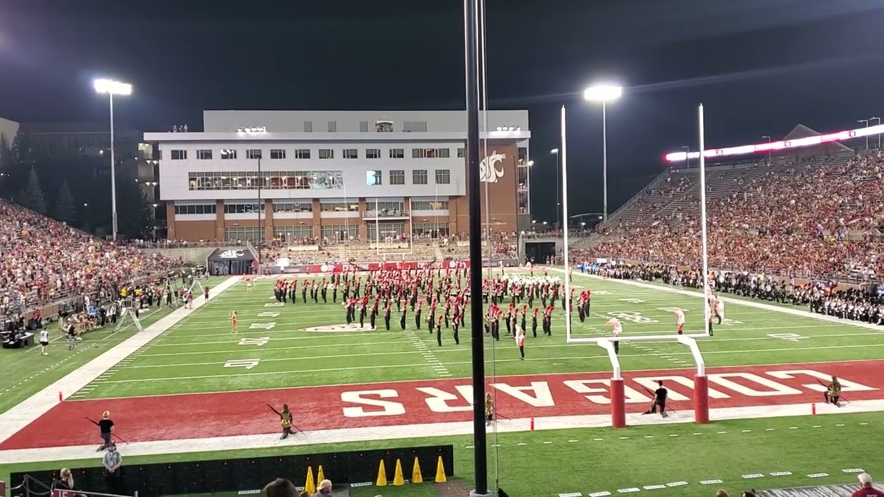 Idaho Vandals and Washington State University Marching Bands combined halftime show. 8-30-25