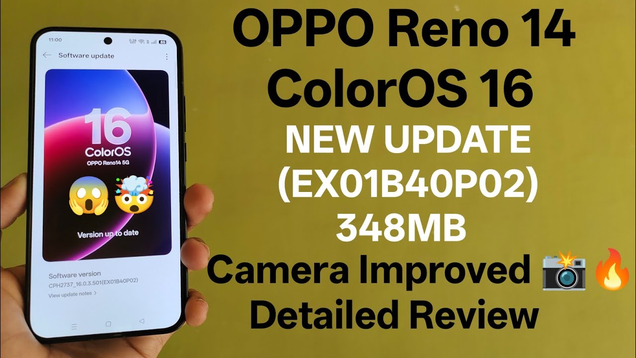 OPPO Reno 14 New Update 🔥 Camera Improved? Benchmark Test & New Features Review! 😱
