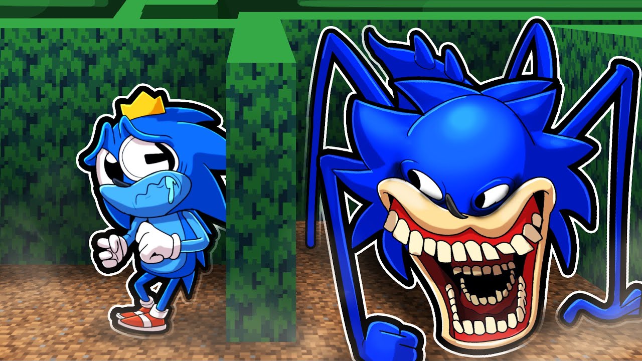 Rainbow Sonic TRAPPED inside SHIN SONIC MAZE! (Minecraft)