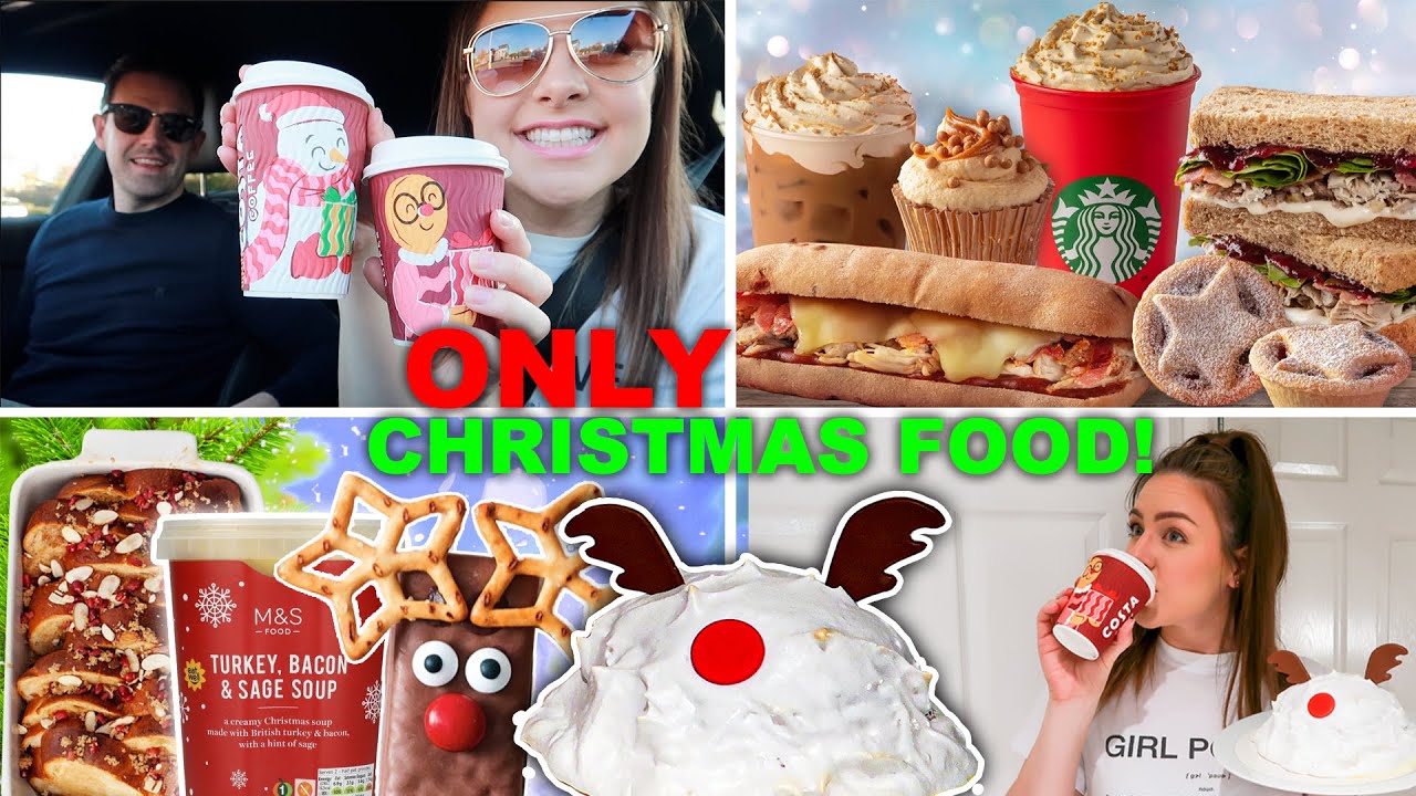 I ONLY Ate Christmas Food For 24 Hours !