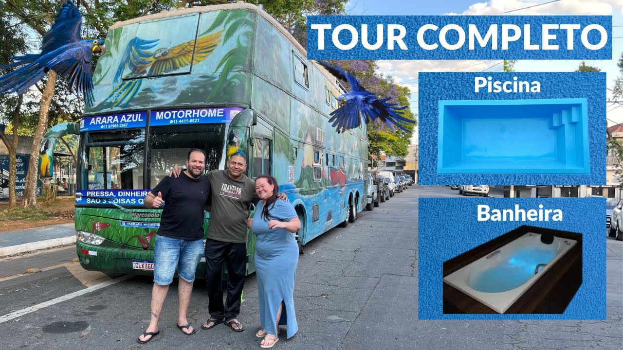 TOUR COMPLETO UM DOS MAIORES MOTORHOME QUE JA VI @araraazulmotorhome