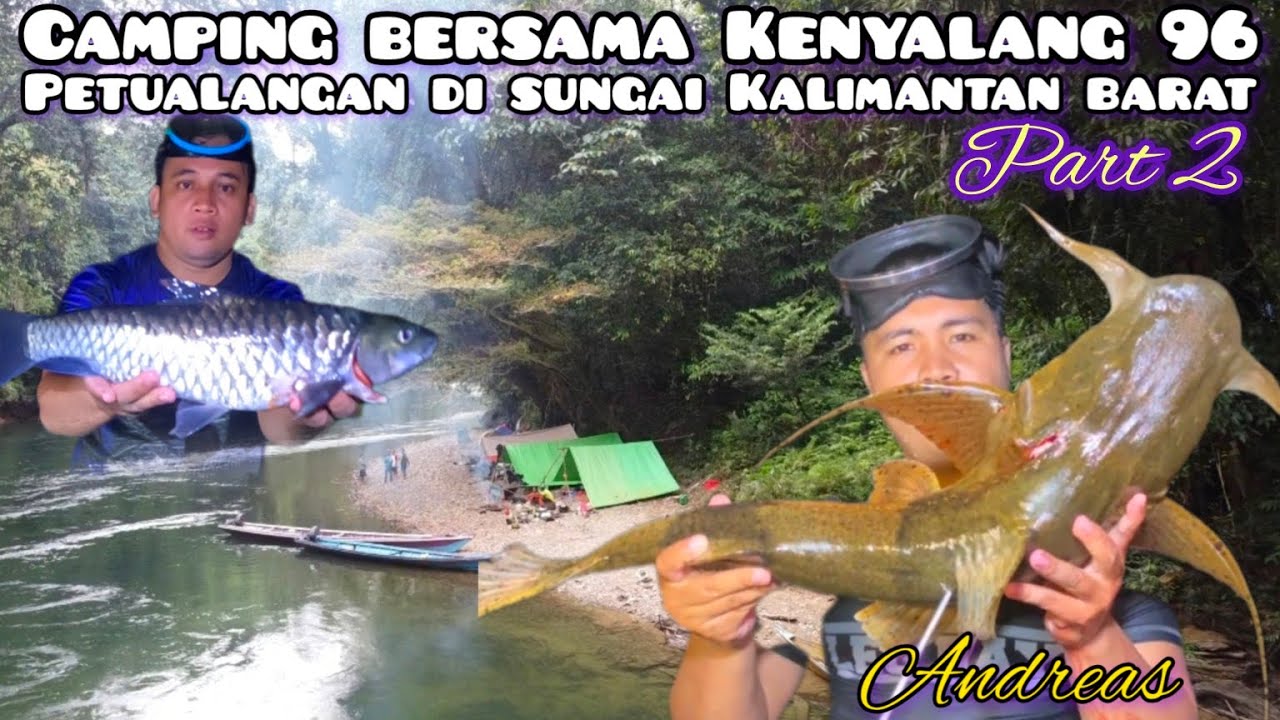 Camping Fishing Bersama Kenyalang 96 di Hulu Sungai Sibau Kalimantan Barat Indonesia Part 2.💪💪
