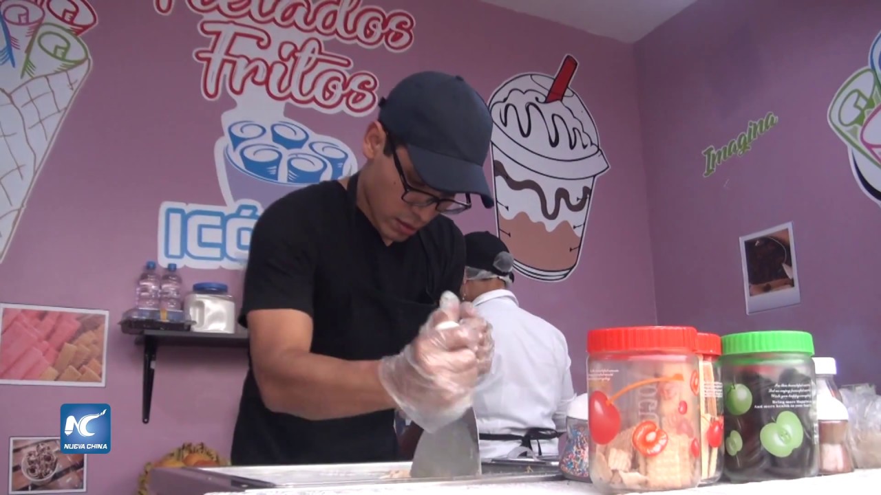 Helados fritos, refrescante y curiosa forma de vender helados