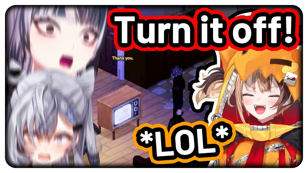 Shiori and Zeta suffering from Gigi's TV addiction in Project Zomboid 【Hololive EN & ID】