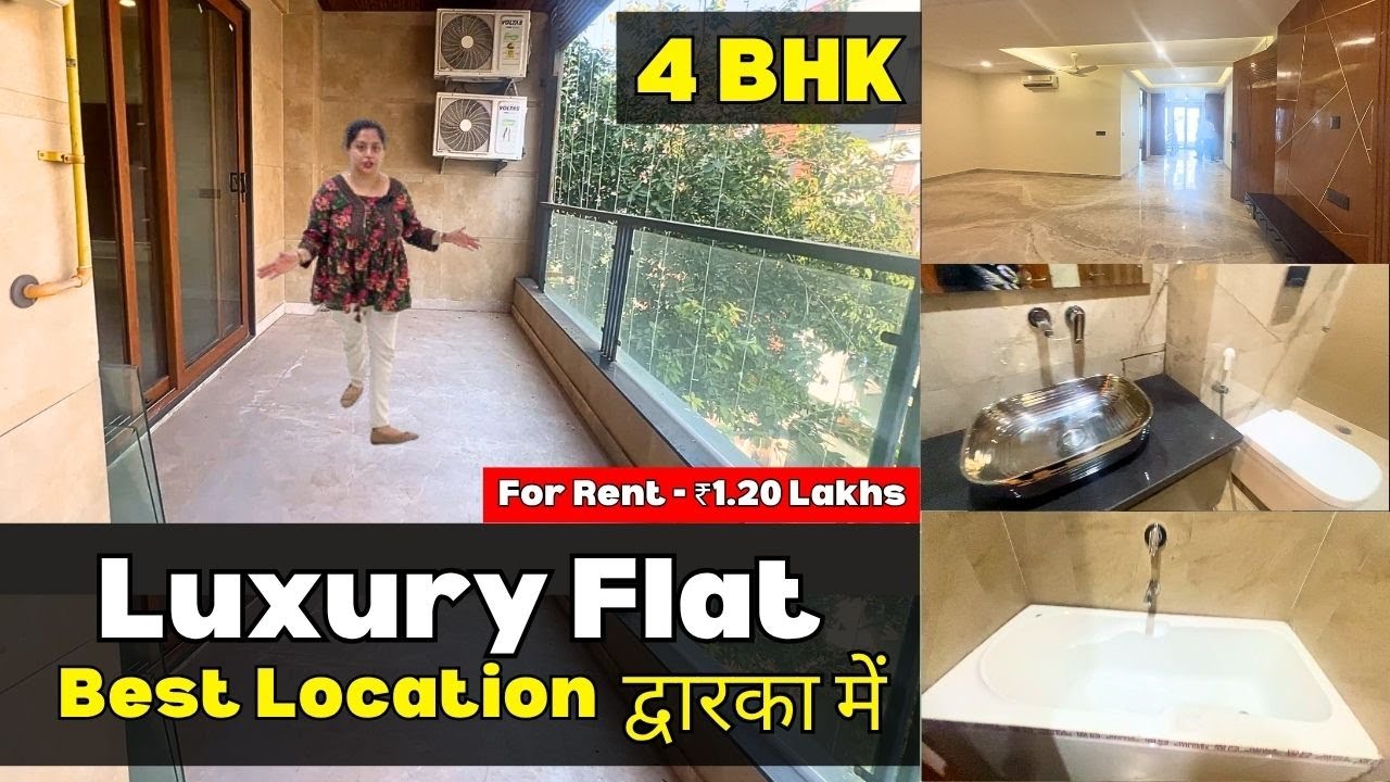₹1.2 Lakhs per Month, 4 BHK Luxury Builder Flat for Rent - Dwarka Sector - 12, New Delhi (Rental)