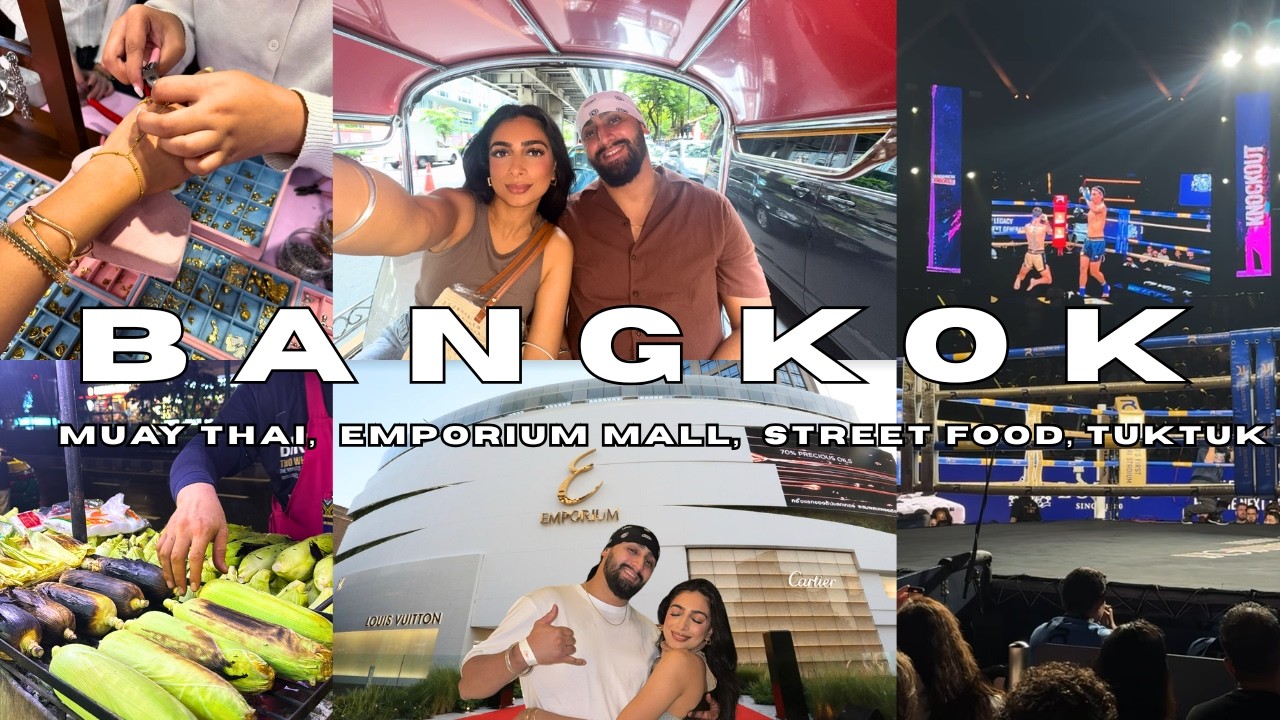 Bangkok's Infamous Muay Thai Fight + exploring the malls, trying street food | Thailand Day 3 | VLOG