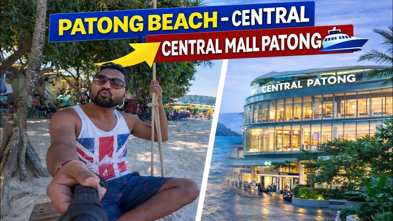 Morning Walk at Patong Beach 🌊 | Bangla Road Vibes & Central Mall Phuket | Thailand Vlog