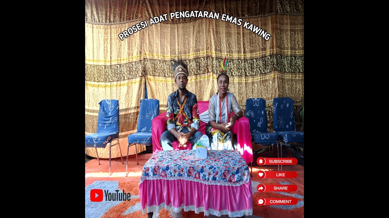 Proses Adat pengantaran emas kawing dari keluarga wihyawari ke keluarga rumayomi