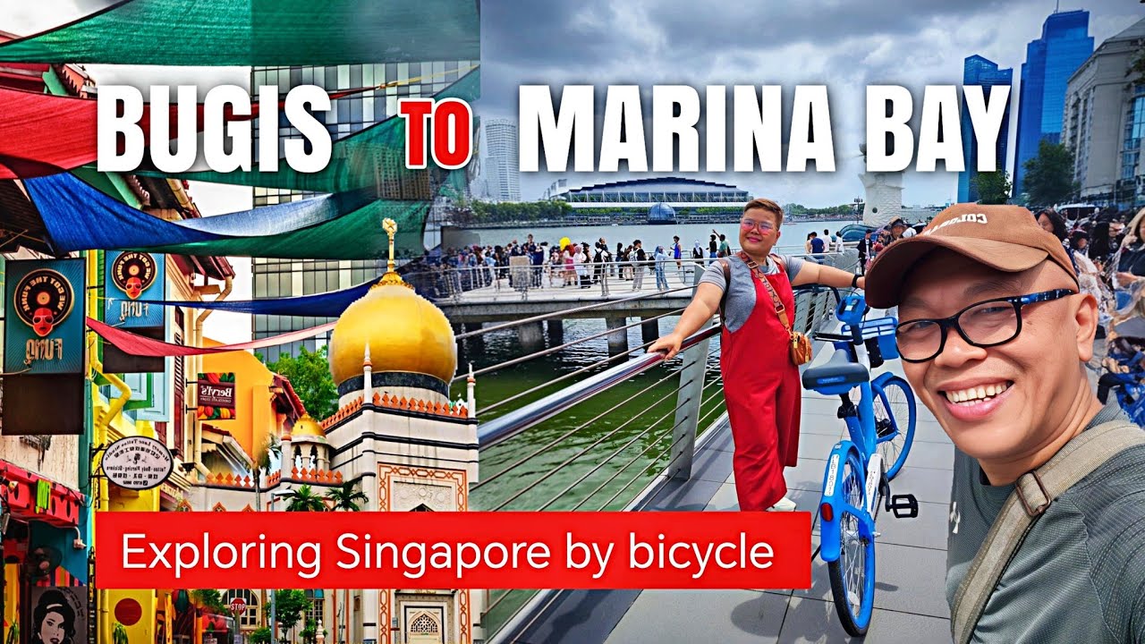 [4K] Cycling Singapore: From Bugis Heritage Streets to Marina Bay! 🚲🇸🇬