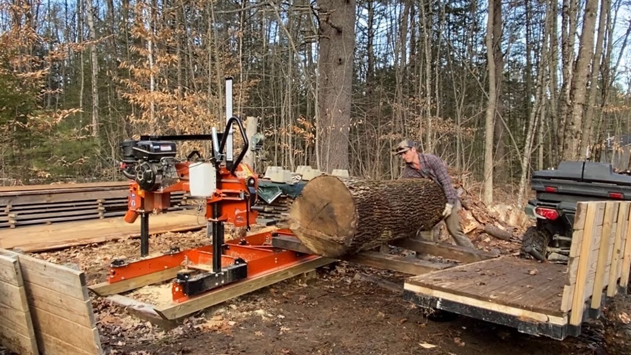 26” Big Ash Log on Woodmizer LX25