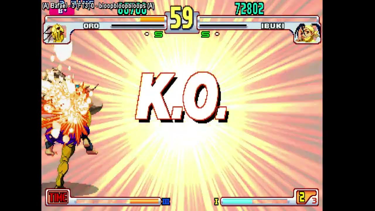 Fightcade 2 SF3 casuals vs bloopbloopbloops (Oro vs Ibuki) 2025/12/31