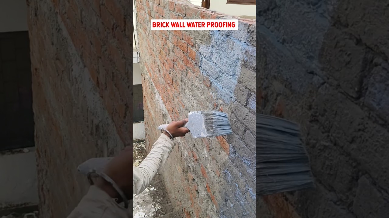 Brick 🧱 Wall Water Proofing #construction #home #waterproofing