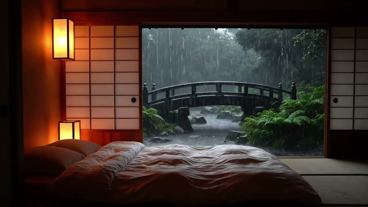 No Ads Rain & Soft Piano for Deep Sleep – Relaxing Ambient Music for Restful Sleep & Stress Relief