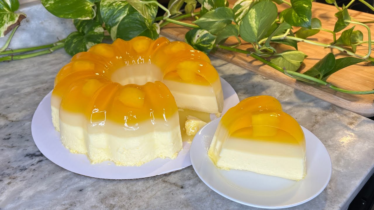 GELATINA DE PIÑA CREMOSA SOLO 4 INGREDIENTES 
