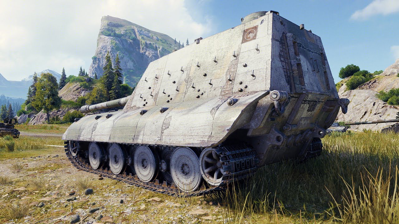 Jagdpanzer E 100 - Опытный игрок на карте Тихий берег