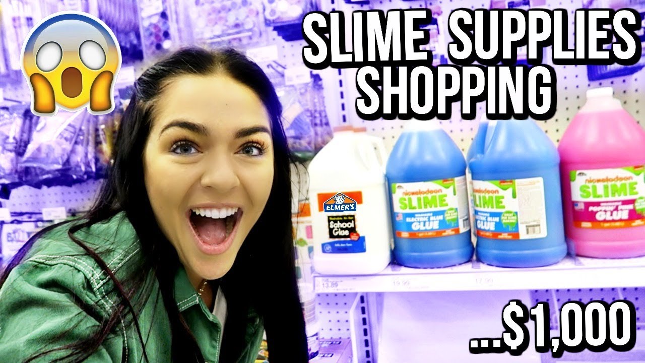SHOPPING FOR SLIME SUPPLIES AT MEIJER! 😱😱 ($1,000 on slime)