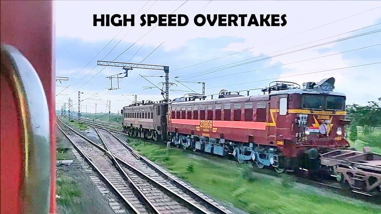 Chennai to Salem by Mangalore SF | Thrilling Parallel Actions & Overtakes by Shatabdi & Humsafar
