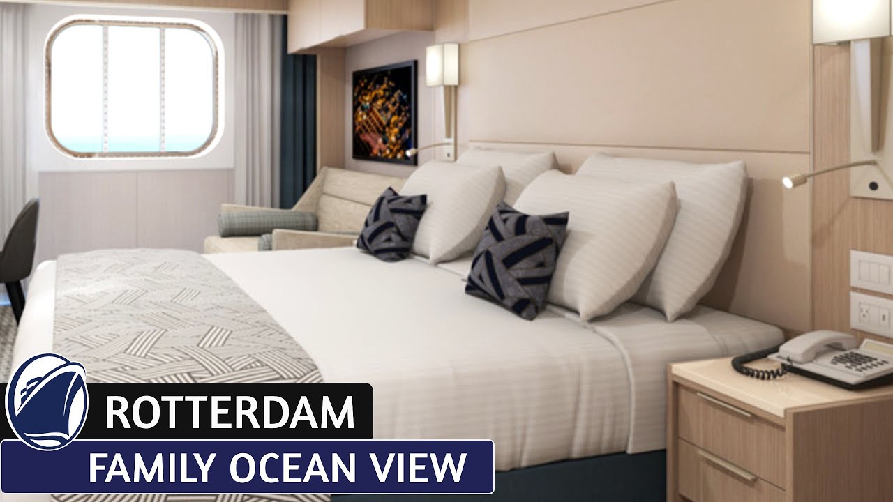 HAL Rotterdam | Family Ocean View Walkthrough Tour & Review 4K | Holland America Cruise Line