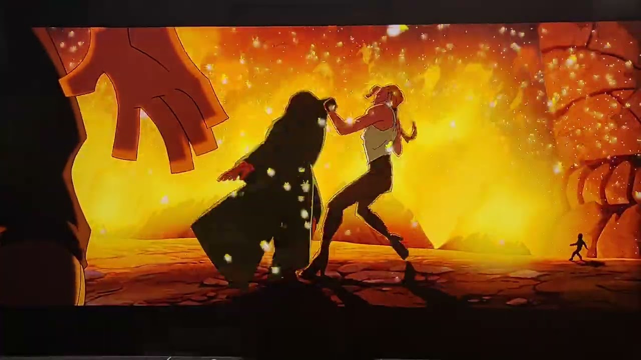 Atlantis the Lost Empire: Fireflies Starting the Fire and the Bridge Breaks to Fall