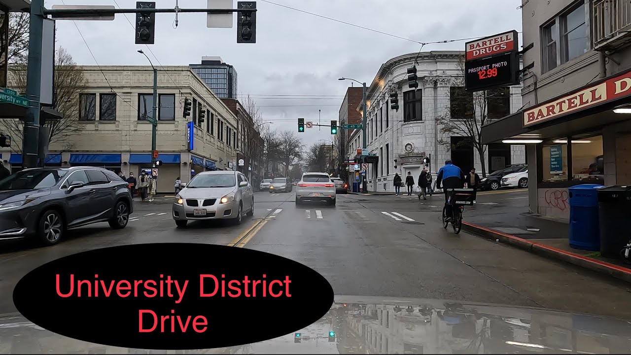 Seattle Driving the University District in 4K