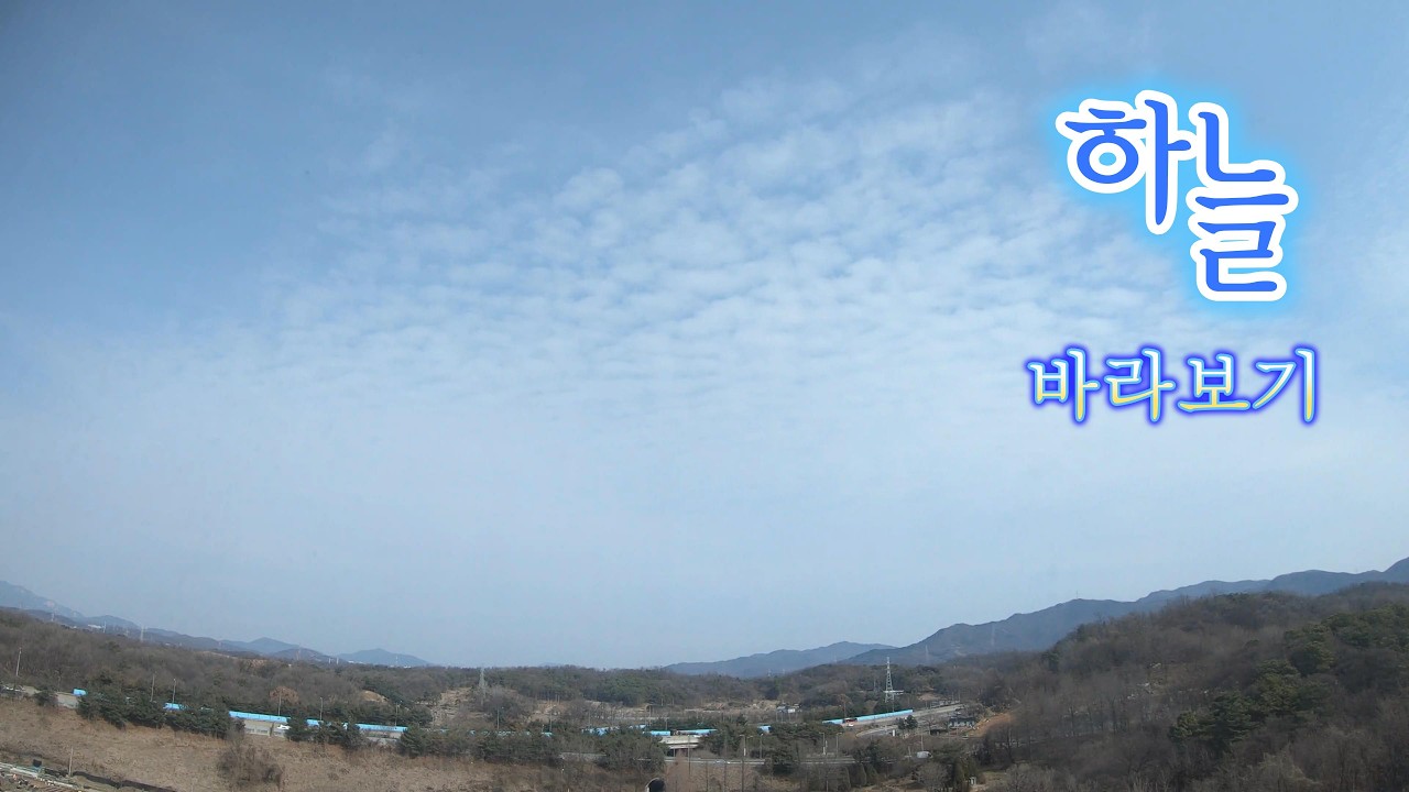 하늘 바라보기 / 오늘 하늘이 참 예쁘네, 너도 봤으면 좋겠다.. ./  20260314 100배속
